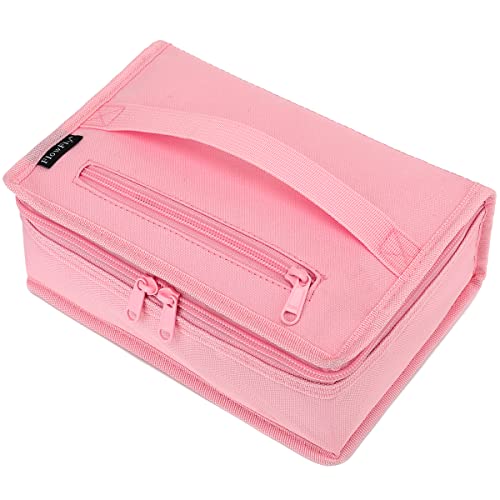 FlowFly Small Insulated Lunch box Portable Soft Bag Mini Cooler Thermal Meal Tote Kit with Handle for Work & School, Pink - color: Pink