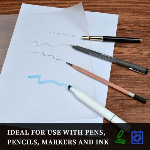 SEMLEART Trace Paper roll 12 inch x 25 Yard,32lb/50gsm,Translucent White tracing Paper for Drawing, Sketching，Sewing Pattern Gift Wrapping,Dressmaking - Sketch & Drafting Paper roll - size: 12in×25yd