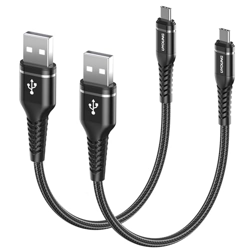USB to USB C Cable Fast Charging 1FT, 2Pack USBA to USBC Cable for CarPlay | Android Auto, USB Type C Cable Durable Braided iPhone USB C Charger Cord for iPhone 17/16/15 Pro Max, Galaxy S26 and More - color: Black, size: 1FT