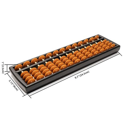 Yellow Mountain Imports Soroban Abacus - 13 Column, 9.7-Inch Professional Japanese Calculator for Mental Math and Montessori Learning - size: 9.7 inch
