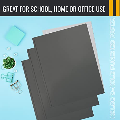 Better Office Products Gray Paper 2 Pocket Folders with Prongs, Matte Texture, Letter Size Paper Folders, 50 Pack, with 3 Metal Prong Fastener Clips, Gray - color: Gray