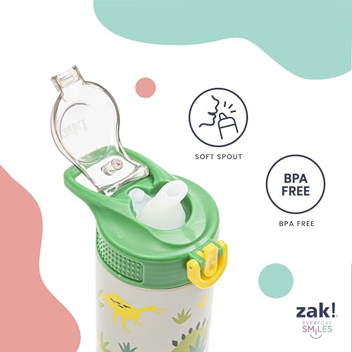 Zak Designs KPop Demon Hunters Sage Kids Water Bottle For School or Travel, 19oz Stainless Steel Water Bottle With Straw and Leak-Proof, Pop-Up Spout Cover, BPA Free (Huntrix Takedown Tour) - color: KPop Demon Hunters (Huntrix Takedown Tour)