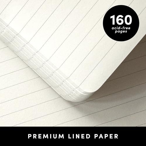 PAPERAGE Lined Journal Notebook, (Raspberry), 160 Pages, Medium 5.6 in x 8 in - 100 GSM Thick Paper – Hardcover Journaling Notebook for Work, School & Note Taking - color: Raspberry, style: A. Lined