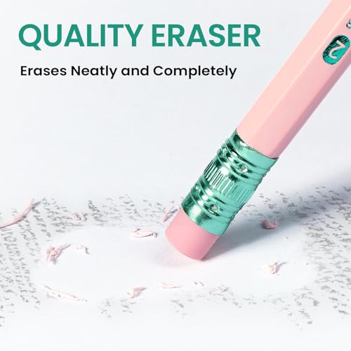 Taja 150 Pack #2 HB Pencils, Bulk Pre-Sharpened Wood-Cased Pencils with Erasers, Large Pack Writing & Drawing Pencils for School Classroom Testing, Macaron - color: Multicolor