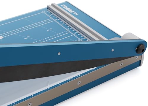 Dahle 534 Professional Guillotine Trimmer, 18" Cut Length, 15 Sheet Capacity, Self-Sharpening, Manual Clamp, German Engineered Paper Cutter | Holds paper, photos and business cards, ideal for creative projects, precise cuts, stable cutting table - size: 1