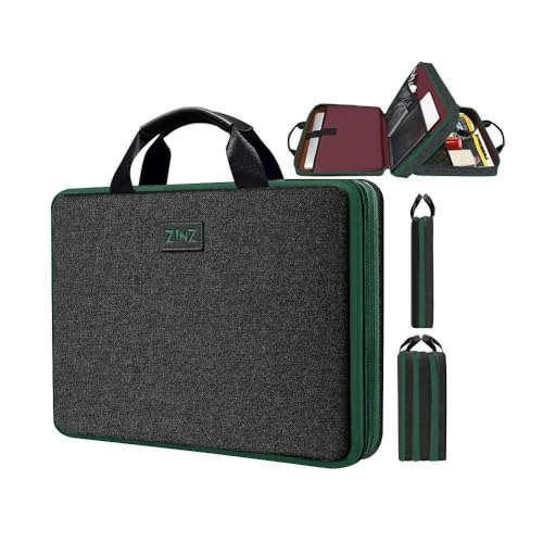 ZINZ Slim Expandable Laptop Case 15.6 Inch Sleeve Upgraded Protective Durable Recycled Carrying Case Compatible with MacBook 15" & 16" and Most 15" 15.6" 16" Notebook,BK01GR01 - color: Bk01gr01, size: 15.6"
