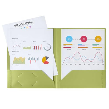 Mr. Pen- Plastic Folders with Pockets, 5 pcs | Aesthetic File Folder with Business Card Slot, 2-Pocket Folder, Back to School, Office, Filing Supplies - color: Honeycomb, size: 5 Pack