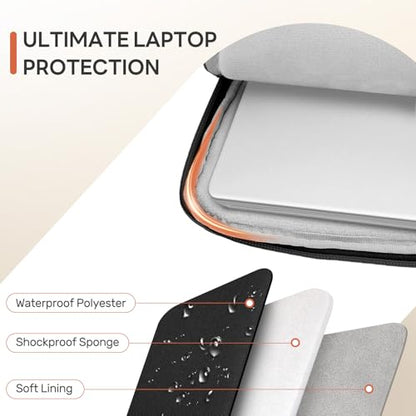 Dadanism Laptop Sleeve for MacBook Neo 13inch 2026 with A18 Pro Chip, Black | Protective Laptop Case with Soft Lining for MacBook Air 13-inch with M5 Chip 2026, Slim Travel Sleeve with Accessories Pocket - color: Black