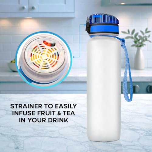32 oz Insulated Water Bottle, Stainless Steel Vacuum Flask, Double Wall Reusable Sports Bottle for Hot and Cold Drinks - color: Cream