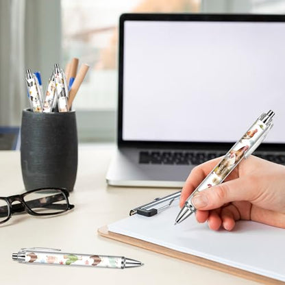 Rooster Chickens Ballpoint Pens - Office 24 PCS Supplies Retractable Gifts Cute Black Ink Point Office Funny Writing Pen Gift Bulk for Women Men Nurse Teacher Students Home Work Journaling - style: Rooster