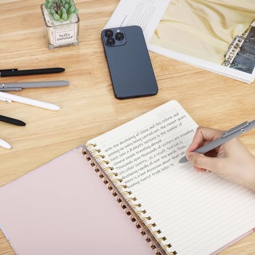 Ddaowanx Gel Pens, 0.5mm Fine Point Quick Dry Black Ink Pens Retractable, Nursing School Essentials,School Supplies, Gifts for Women (6Pcs-Black Ink) - color: 6Pcs-Black Gray White-Black Ink