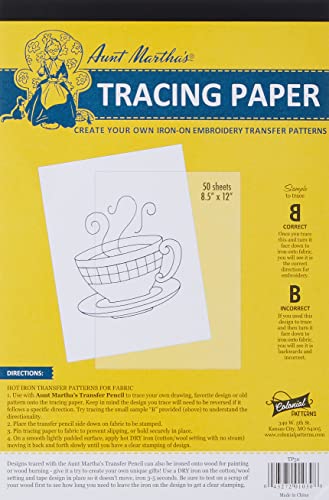 Aunt Martha's 8.5-Inch by 12-Inch Tracing Paper, 50-Sheet - size: 9-x-12-Inch