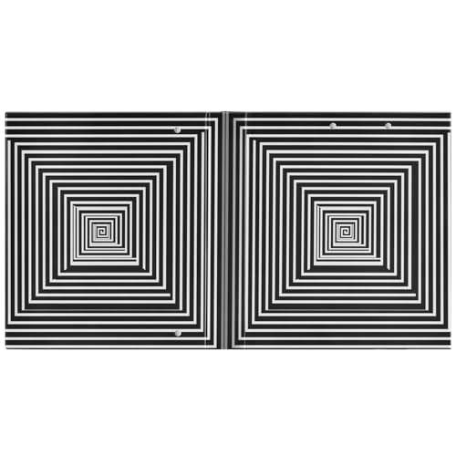 3D Black and White Optical Illusion Binder 1.5 Inch Binder with Clipboard&Pockets, Hardcover Binders 3 Ring, Heavy Duty Large File Folder for Office School Supplies - Holds 200 Sheets - color: 3d Optical Illusion, size: 1 Pack-12.4x10.63in
