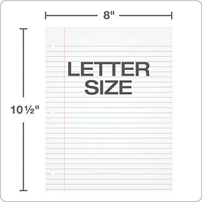 Oxford Filler-Paper, 8 x 10-1/2 Inch Wide Ruled Paper, 3 Hole Punch, Loose Leaf Notebook Paper for 3 Ring Binders, (62330), white (Pack of 2500) - size: Pack of 2500
