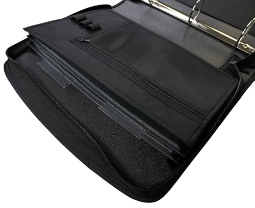 Five Star Zipper Binder, 2-Inch Capacity, 3 D-Rings, Exterior Zippered Pockets, Interior Mesh Pouch, Easy Grip Spine, Black Cover (66352)