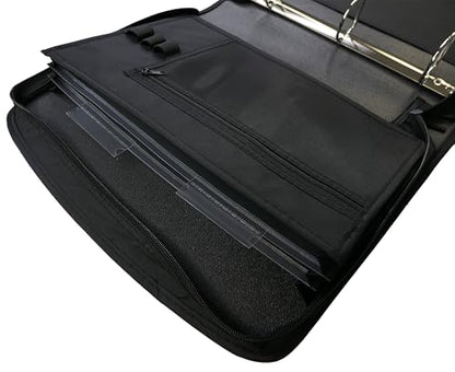 Five Star Zipper Binder, 2-Inch Capacity, 3 D-Rings, Exterior Zippered Pockets, Interior Mesh Pouch, Easy Grip Spine, Black Cover (66352)