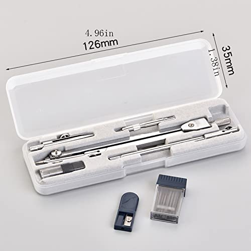 BABETT Drawing Compass Drafting Tools Mathematical Geometry Compass Professional Drawing Tools Student School Stationery Exam Tool Metal Compass Collection Math Ruler Kit (Size : A) - size: A