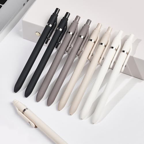 Sooez Gel Pens, 12 Pcs 0.7mm Black Ink Pens, Quick Dry Medium Point | Smooth Writing Pens, Retractable Cute Pens for Journaling Note Taking, Fancy Pen Set Gifts for School Office Women - color: Classic