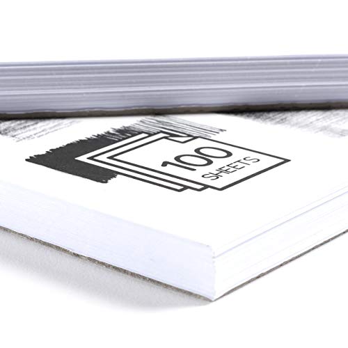 ARTISTIK Spiral Sketch Pad – 100-Sheet Perforated Sketchbook for Pencil, Pastel & Crayon – 100 g/m²(68lb) Mixed Media Sketching & Writing Pad – 9" x 12", Pack of 2 - size: Sketch Pad 9 x 12"