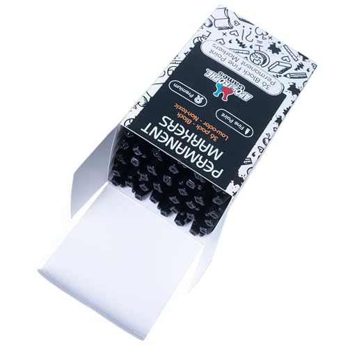 Fine Point Permanent Markers - 36 Pack, Black Pens - School Supplies | Create clear, permanent marks with durable fine point black markers for home, school, or office - style: 36 Black Fine Point