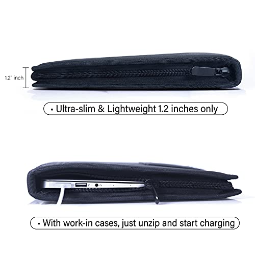 iBenzer 30 Pack Stay in Laptop Sleeve 11 inch Carrying Bag PC Folio Case Compatible with MacBook Air 11 Chromebook Ultrabook Notebook Surface HP Dell Lenovo Yoga Acer Asus Apple, Black LS-FL11-BK-30 - size: 11 Inch (30 pack)