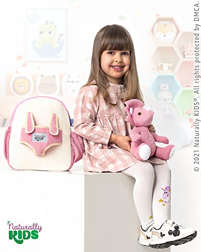 Naturally KIDS Pink Dinosaur Toys for Girls 4-5, Triceratops Toy, Dinosaur Gifts for 4 Year Old Girls, Gifts for 5 Year Old Girl, Toddler Backpack - color: 09 Dinosaur Triceratops, style: Medium