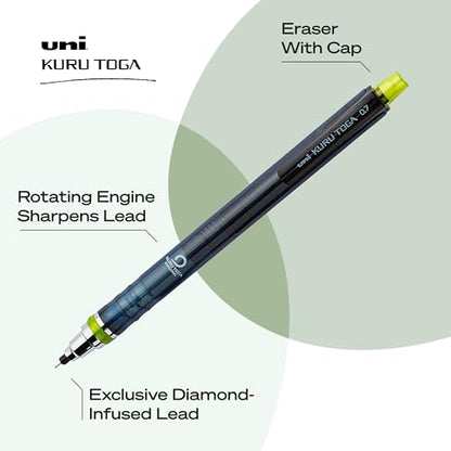 uniball Kuru Toga Mechanical Pencil Starter Kit,0.7mm HB#2,(Pack of 2) - size: 1 Count (Pack of 2)