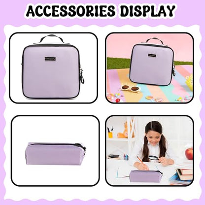 Meetbelify Rolling Backpack for Girls Boys Backpacks with Wheels Kids Carry on Luggage for Girls Boys - color: Girl Purple