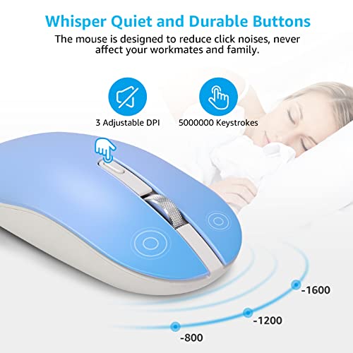 LeadsaiL Wireless Keyboard and Mouse Combo, Wireless USB Mouse and Computer Keyboard Set, Compact and Silent for Windows Laptop, Desktop, PC- Colorful - color: Colorful