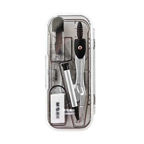 Drawing Compass Drafting Tools Metal Compass Set Set Mathematics Geometry Compass Triangle Ruler Drawing Tool Design Set Stationery Suitable for School and Office Students Math Ruler Kit