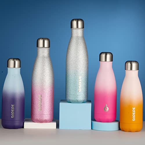 BJPKPK 12oz Water Bottles Stainless Steel Insulated Water Bottle Keep Cold And Hot,Midnight Black - color: A-Midnight black, size: 12 Ounces