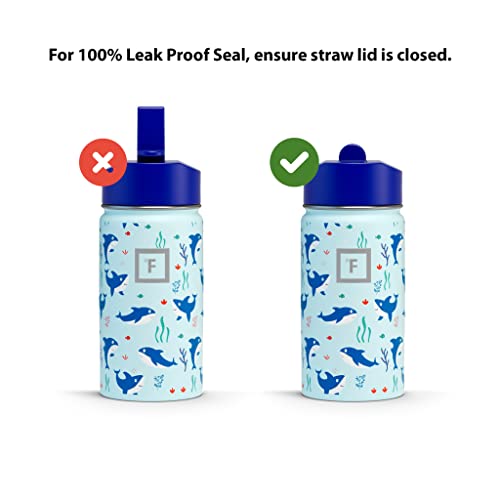 IRON °FLASK Kids Water Bottle - Straw Lid, 20 Name Stickers, Vacuum Insulated Stainless Steel, Double Walled Tumbler Travel Cup, Mug - Sweet Bees, 10 Oz - color: Sweet Bees, size: 10 Ounces