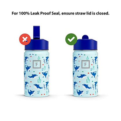 IRON °FLASK Kids Water Bottle - Straw Lid, 20 Name Stickers, Vacuum Insulated Stainless Steel, Double Walled Tumbler Travel Cup, Mug - Sweet Bees, 10 Oz - color: Sweet Bees, size: 10 Ounces