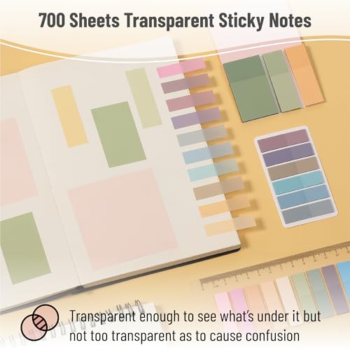 Mr. Pen- Aesthetic Book Annotation Kit, 16 No Bleed Aesthetic Highlighters | 6 Colored Ink Gel Pens, 700 Sheets Transparent Sticky Notes & Tabs for Study, Bible Journaling, Planner, Office Supplies