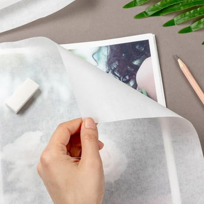 Tracing Paper Roll 36 in × 35 yd, White Translucent Paper for Sewing | 26gsm Tear-Resistant Paper, Smooth Smudge-Free Surface, Easy Pattern Transfer for Sewing, Drawing, Wrapping - size: 36in x 35yd