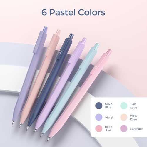 Nicpro 6PCS Pastel Mechanical Pencil Set with Case, Cute Drafting Pencils 0.5 mm & 0.7 mm & 0.9 mm with 6 Tubes HB Lead Refills, Erasers, Eraser Refills, Aesthetic School Supplies for Girls Writing - style: 0.5mm + 0.7mm + 0.9mm