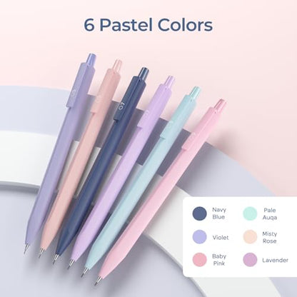 Nicpro 6PCS Pastel Mechanical Pencil Set with Case, Cute Drafting Pencils 0.5 mm & 0.7 mm & 0.9 mm with 6 Tubes HB Lead Refills, Erasers, Eraser Refills, Aesthetic School Supplies for Girls Writing - style: 0.5mm + 0.7mm + 0.9mm