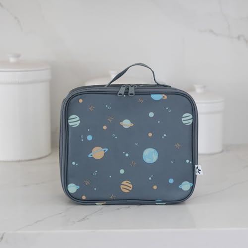 Tiny Twinkle Insulated Lunch Box for Girls and Boys | Durable and Reusable for School & Travel | Ages 3 and Up | Waterproof and Easy to Clean | PFAs and BPA Free（Space） - color: Space