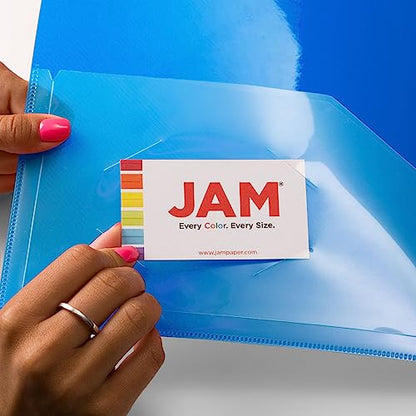 JAM PAPER Plastic 0.75 inch Binder - Blue 3 Ring Binder - Sold Individually - color: Blue, size: 0.75 inch