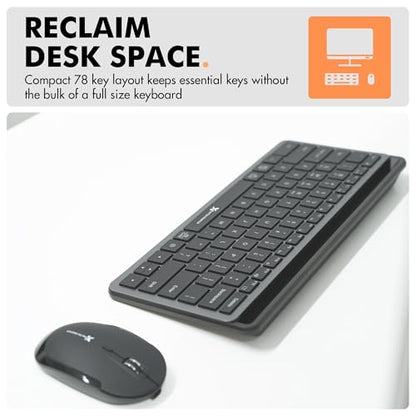 X9 Performance Bluetooth Small Wireless Keyboard with Phone Holder - (BT + 2.4Ghz) - Ready for Travel - Compact Keyboard for Tablet, Phone, Office - Backlit, Portable, Multi-Device - PC, Mac, Android