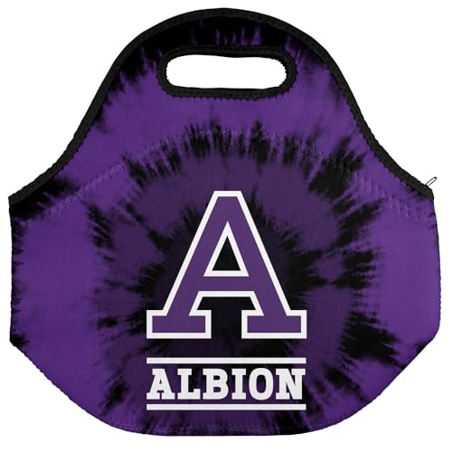 Campus Lab Albion College Tie-Dye Soft Neoprene Lunch Bag, Lightweight - color: Albion College Britons