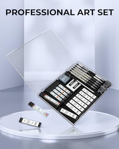Four Candies 27PCS Metal Mechanical Pencil Set, Art Supplies with Case | 0.3, 0.5, 0.7, 0.9 mm & 2PCS 2mm (HB 2H 2B 4B Color) with 552 Lead Refills, Technical Drafting Drawing Kit for Teen & Adults - style: 0.3mm+0.5mm+0.7mm+0.9mm+2.0mm