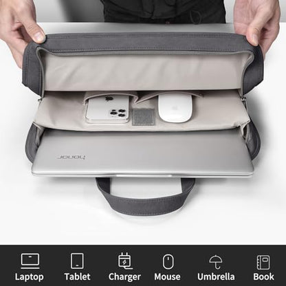 Protective Sleeve Case Bag Compatible with MacBook Pro 16 Inch, 15.6 inch, HP, Dell, Acer Aspire, Asus Notebook, Computer Bag with Shoulder Strap,Pocket,Handle, Gray - color: Gray, size: 15-16