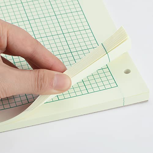 Seajan 5 Pcs Engineering Paper Notebook Engineer Computation Pad,Green - color: Green