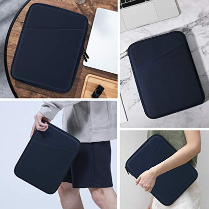MoKo 9-11 Inch Tablet Sleeve Bag Carrying Case with Accessory Pocket | Fits iPad Air 11-inch M4, iPad Pro 11-inch M5, iPad A16 11-inch, iPad 10/9/8/7th and Tab S9/S8 11-inch, Indigo - color: Indigo, size: 9-11 Inch