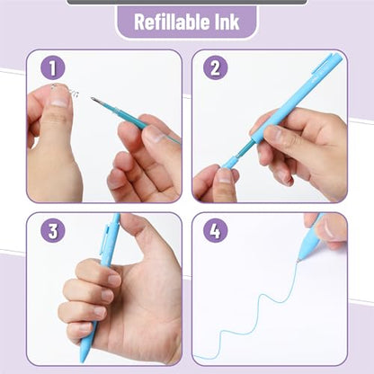 Mr. Pen- Retractable Gel Pens, 8 Pack, Vivid Color Ink, Fine Point 0.7 mm | Fast Dry, Smooth Writing, Cute Gel Ink Pens for Drawing, Writing Planner and School Supplies