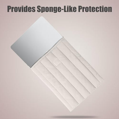 Puffy Laptop Sleeve 15-16 Inch, Soft Laptop Case, Grey Set | Compatible with 15-16 Inch Macbook Pro/Air, Asus/Dell/Lenovo Laptops, Protective Carrying Bag with Cable Storage Pouch - color: Grey Set, size: 15/16