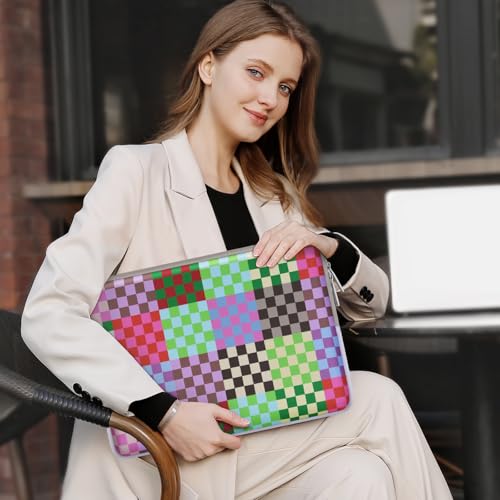 MOSISO Laptop Case 13.3 inch, 13-13.3 inch Laptop Sleeve Compatible with MacBook Neo/Air 13.6/Pro 13/Pro 14, HP Dell ASUS Lenovo, Neoprene Computer Sleeve with Small Case, Colorful Checkerboard