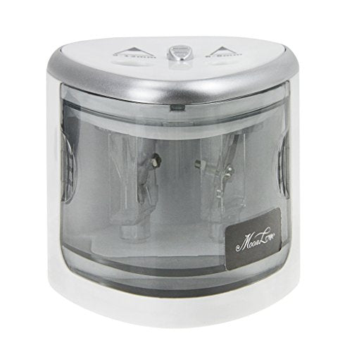 Pencil Sharpener Battery Operated Electric Pencil Sharpener Silver Pencils Sharpener Automatic Pencil Cutter for Kids Adults Artists Office Pencil Sharpeners (Batteries not included) - color: Silver
