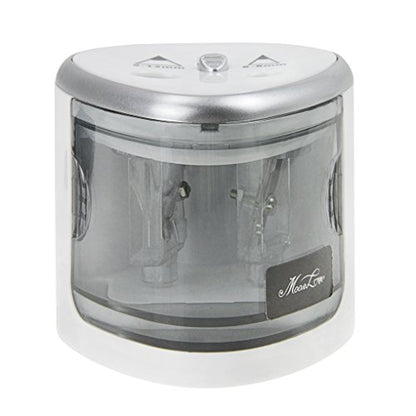 Pencil Sharpener Battery Operated Electric Pencil Sharpener Silver Pencils Sharpener Automatic Pencil Cutter for Kids Adults Artists Office Pencil Sharpeners (Batteries not included) - color: Silver